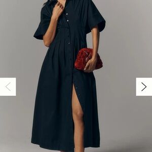 Elegant Black Button-Down Dress